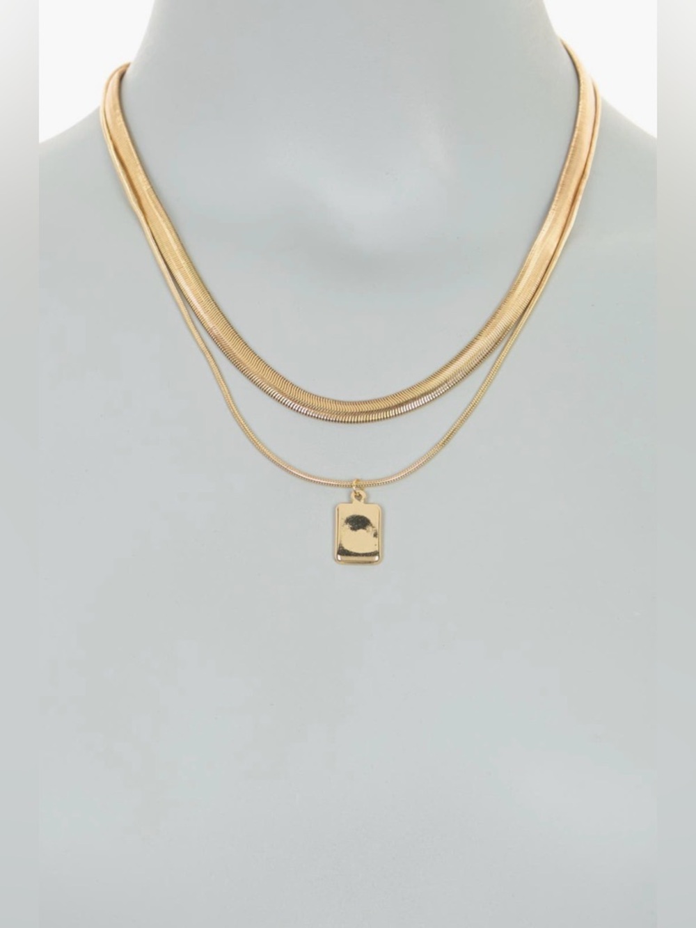 NWOT NORDSTROM RACK Snake Chain Collar & Pendant Layered Necklace $45 MSRP